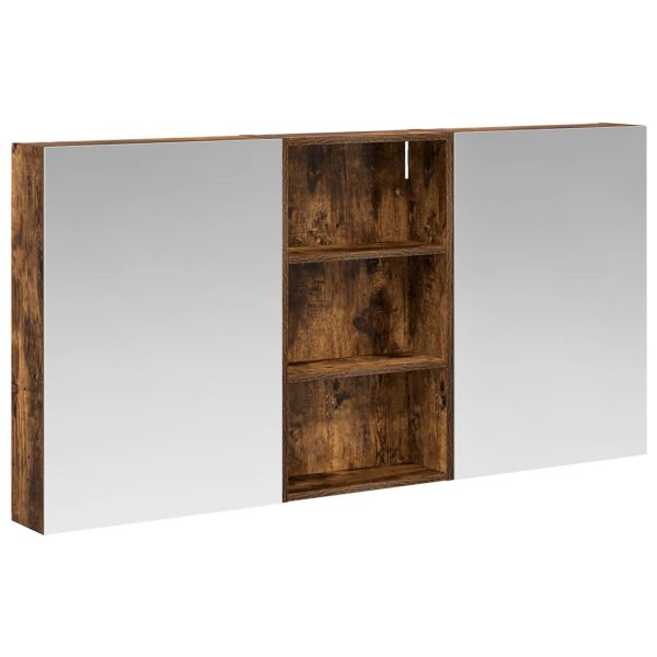 Комплект шкафове за баня с рафт 3 pcs 140 x 14,5 x 70 см