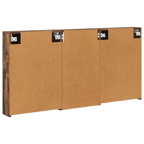 Комплект шкафове за баня с рафт 3 pcs 140 x 14,5 x 70 см