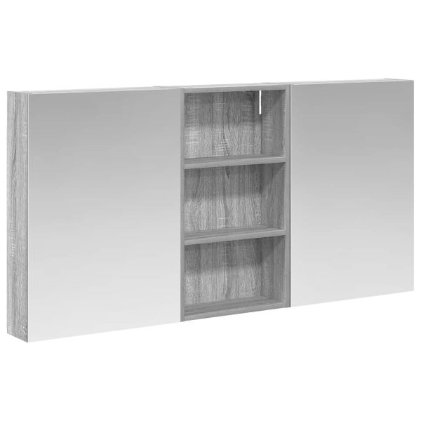 Комплект шкафове за баня с рафт 3 pcs 140 x 14,5 x 70 см