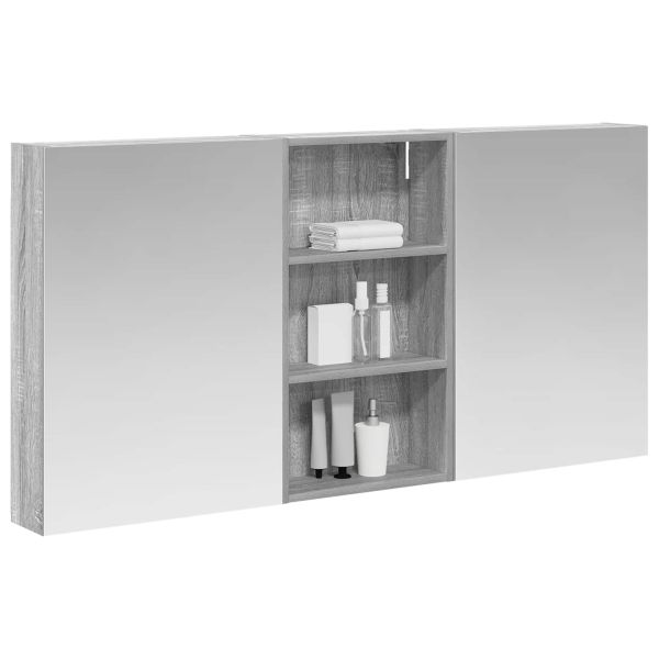 Комплект шкафове за баня с рафт 3 pcs 140 x 14,5 x 70 см