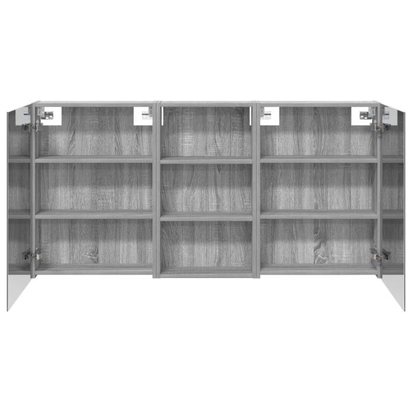 Комплект шкафове за баня с рафт 3 pcs 140 x 14,5 x 70 см