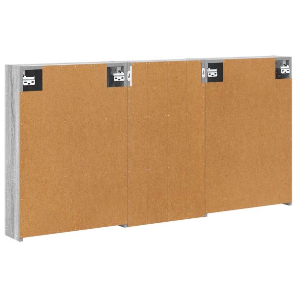 Комплект шкафове за баня с рафт 3 pcs 140 x 14,5 x 70 см