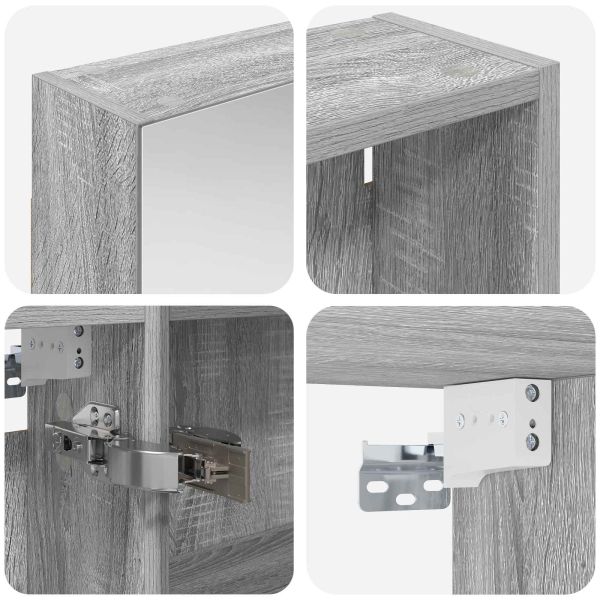 Комплект шкафове за баня с рафт 3 pcs 140 x 14,5 x 70 см