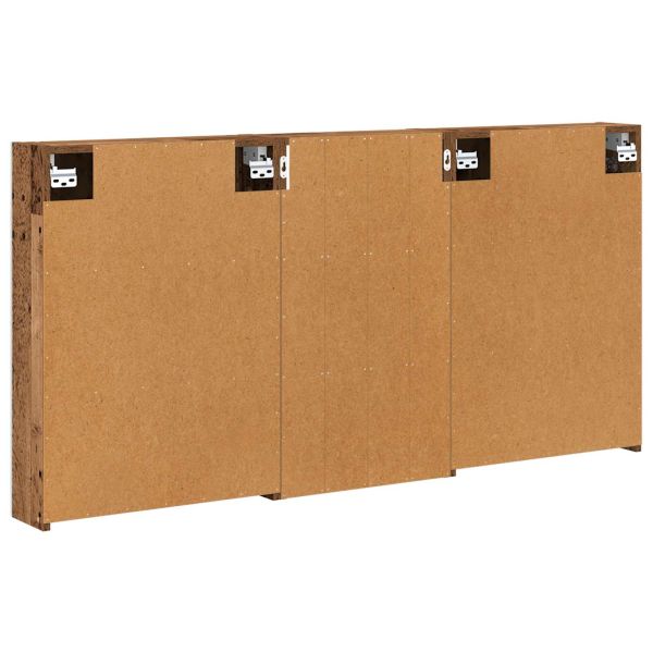 Комплект шкафове за баня с рафт 3 pcs 140 x 14,5 x 70 см