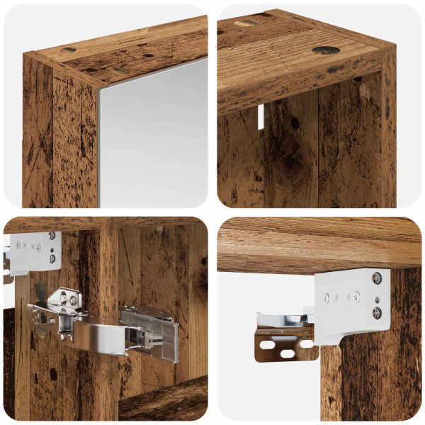 Комплект шкафове за баня с рафт 3 pcs 140 x 14,5 x 70 см