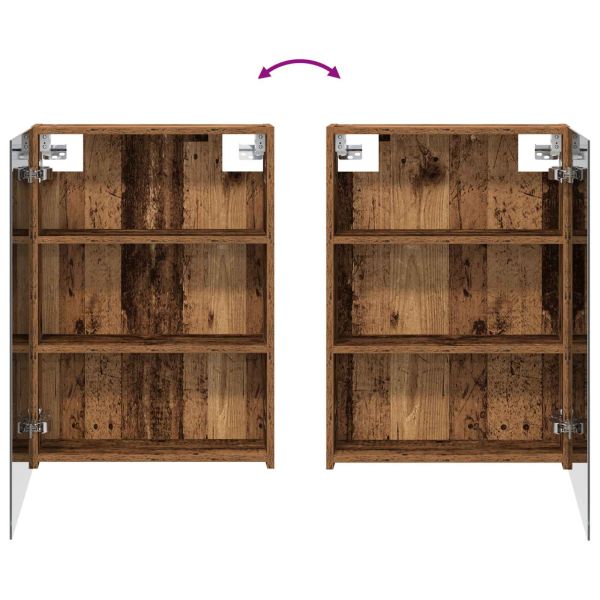 Комплект шкафове за баня с рафт 3 pcs 140 x 14,5 x 70 см