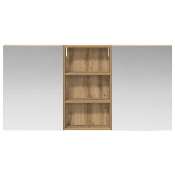 Комплект шкафове за баня с рафт 3 pcs 140 x 14,5 x 70 см