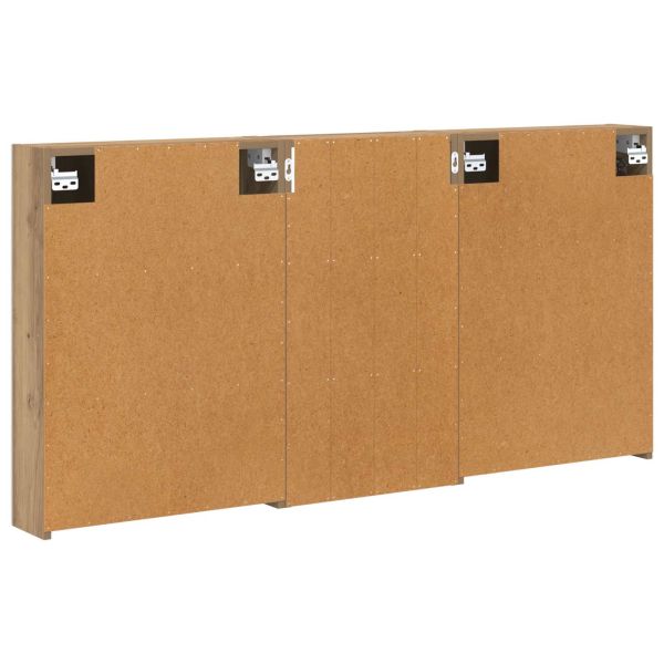 Комплект шкафове за баня с рафт 3 pcs 140 x 14,5 x 70 см