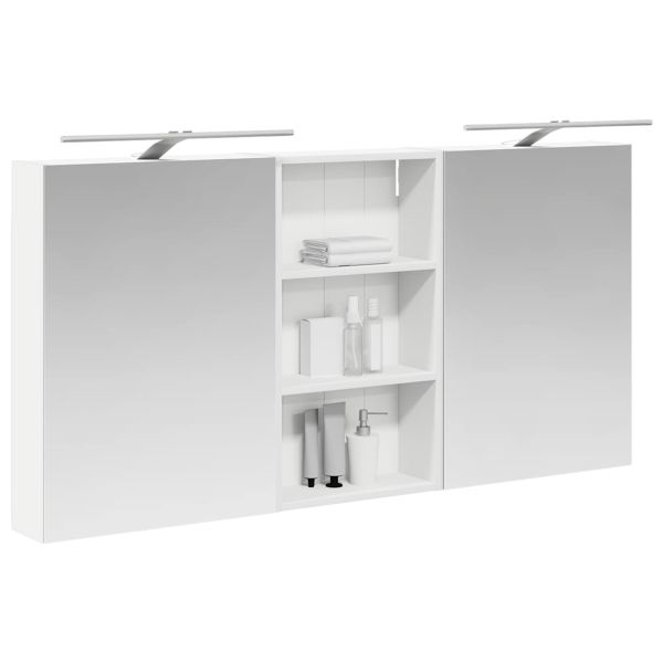 Комплект шкафове за баня с рафт 3 pcs 140 x 14,5 x 70 см