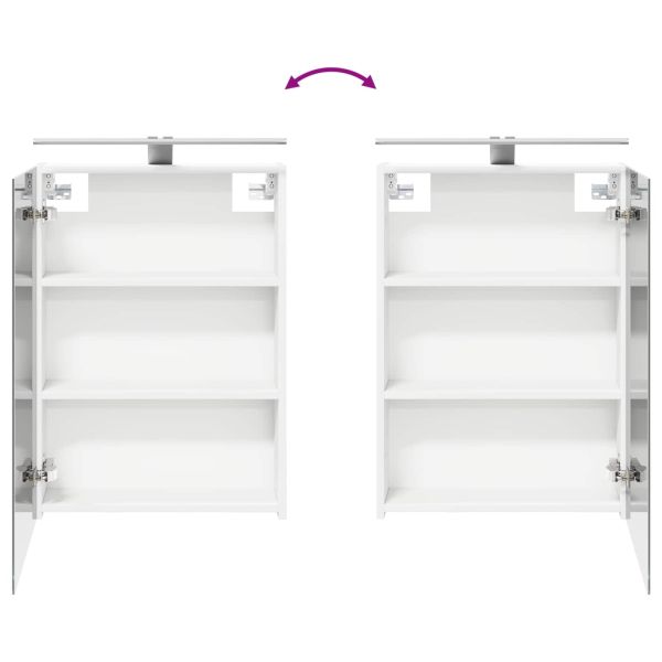 Комплект шкафове за баня с рафт 3 pcs 140 x 14,5 x 70 см