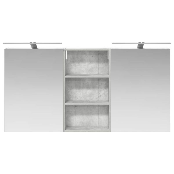 Комплект шкафове за баня с рафт 3 pcs 140 x 14,5 x 70 см