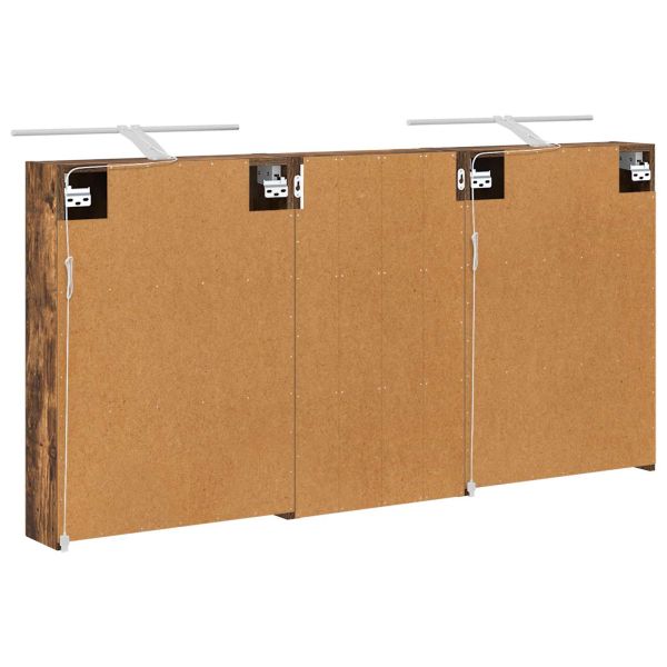 Комплект шкафове за баня с рафт 3 pcs 140 x 14,5 x 70 см