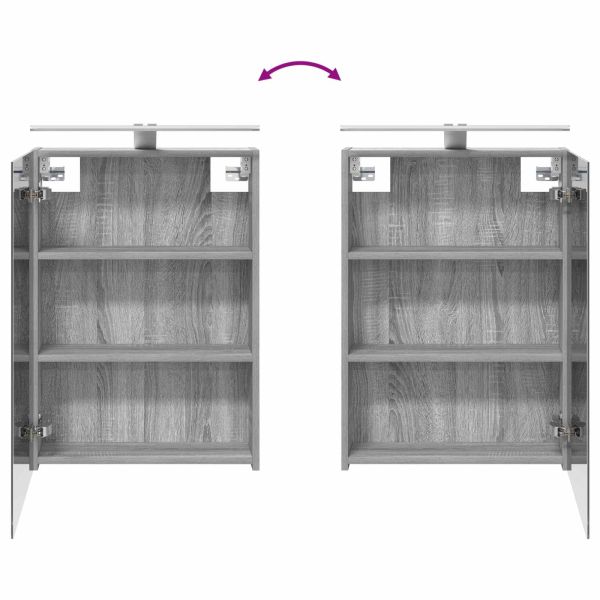 Комплект шкафове за баня с рафт 3 pcs 140 x 14,5 x 70 см