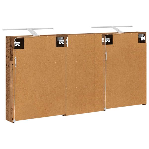 Комплект шкафове за баня с рафт 3 pcs 140 x 14,5 x 70 см