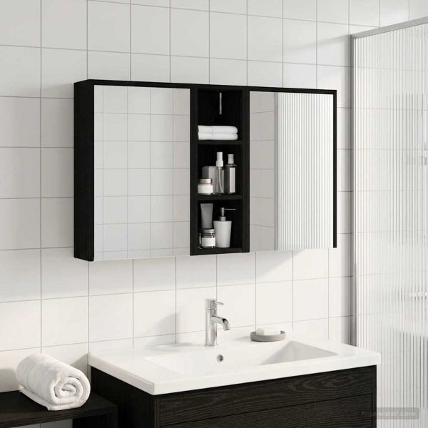 Комплект шкафове за баня 3 pcs 106 x 16 x 62,5 см