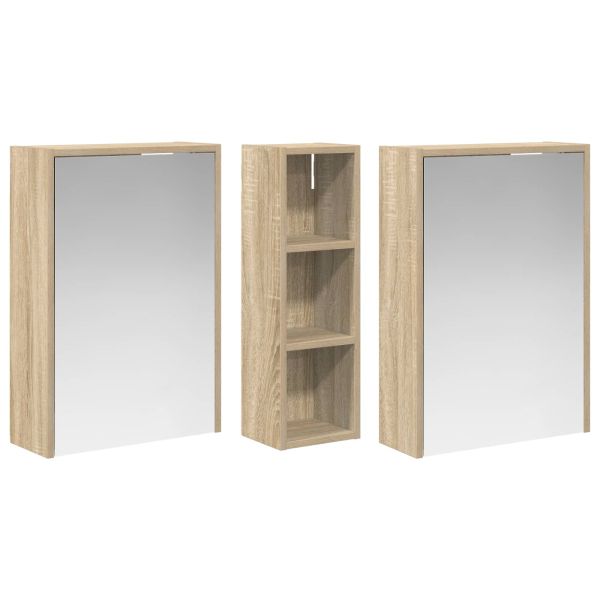 Комплект шкафове за баня 3 pcs 106 x 16 x 62,5 см