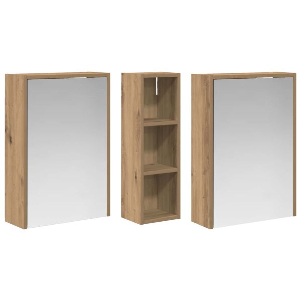 Комплект шкафове за баня 3 pcs 106 x 16 x 62,5 см