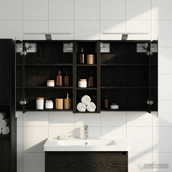 Комплект шкафове за баня 3 pcs 106 x 16 x 62,5 см