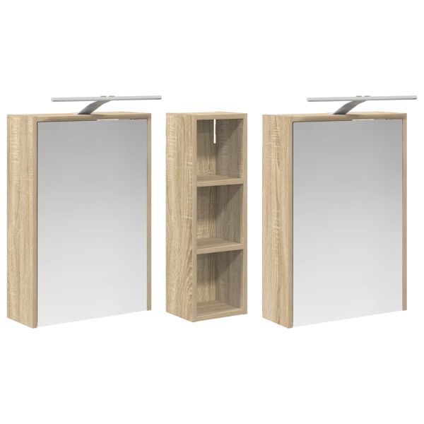 Комплект шкафове за баня 3 pcs 106 x 16 x 62,5 см