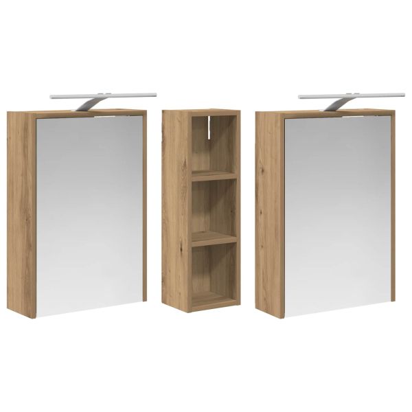 Комплект шкафове за баня 3 pcs 106 x 16 x 62,5 см