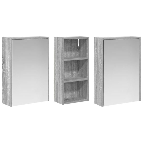 Комплект шкафове за баня 3 pcs 116 x 16 x 62,5 см