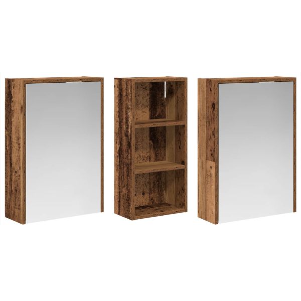 Комплект шкафове за баня 3 pcs 116 x 16 x 62,5 см