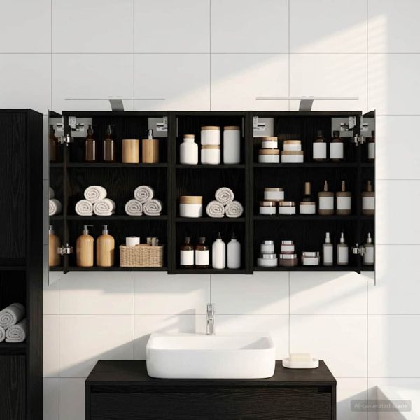 Комплект шкафове за баня 3 pcs 116 x 16 x 62,5 см