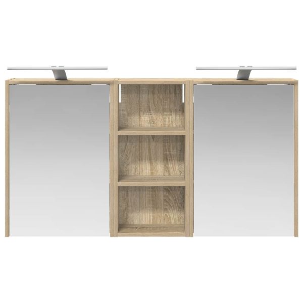 Комплект шкафове за баня 3 pcs 116 x 16 x 62,5 см