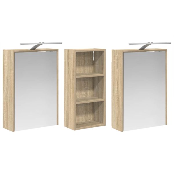 Комплект шкафове за баня 3 pcs 116 x 16 x 62,5 см