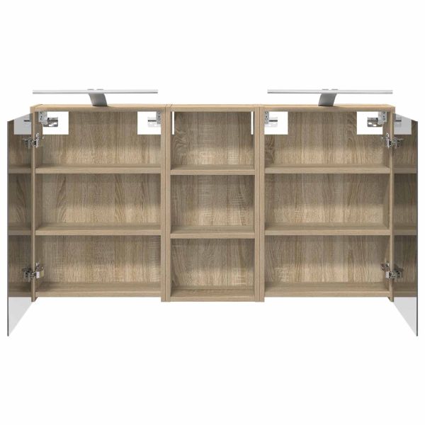 Комплект шкафове за баня 3 pcs 116 x 16 x 62,5 см