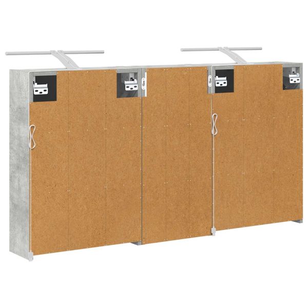 Комплект шкафове за баня 3 pcs 116 x 16 x 62,5 см