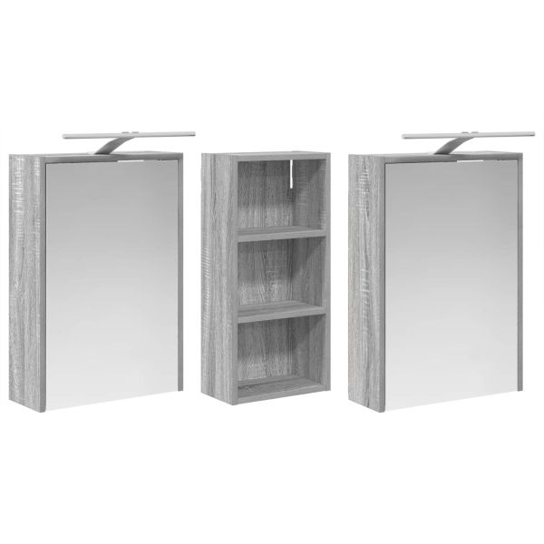 Комплект шкафове за баня 3 pcs 116 x 16 x 62,5 см