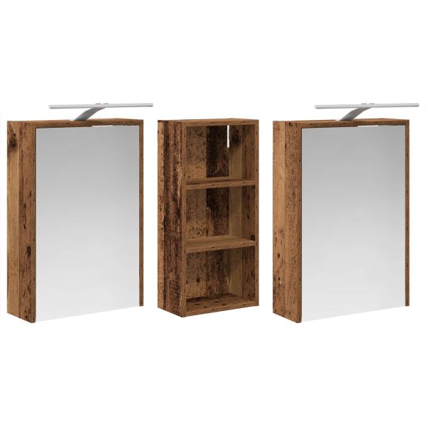 Комплект шкафове за баня 3 pcs 116 x 16 x 62,5 см