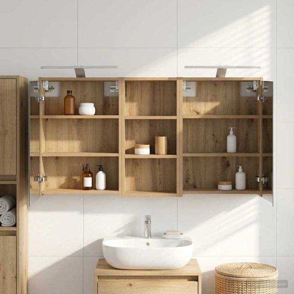 Комплект шкафове за баня 3 pcs 116 x 16 x 62,5 см