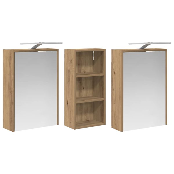 Комплект шкафове за баня 3 pcs 116 x 16 x 62,5 см