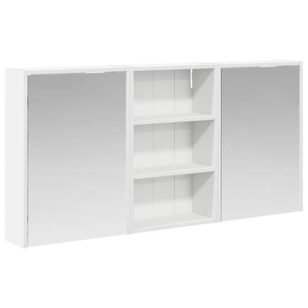 Комплект шкафове за баня с рафт 3 pcs 126 x 16 x 62.5 см