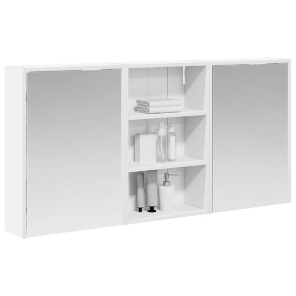 Комплект шкафове за баня с рафт 3 pcs 126 x 16 x 62.5 см