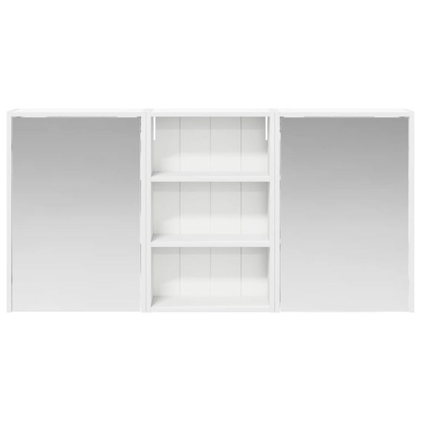 Комплект шкафове за баня с рафт 3 pcs 126 x 16 x 62.5 см