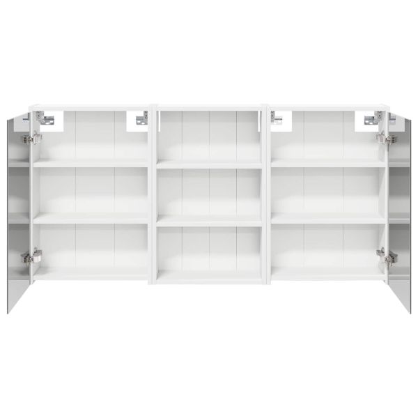 Комплект шкафове за баня с рафт 3 pcs 126 x 16 x 62.5 см