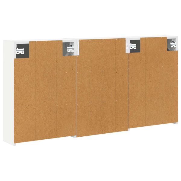 Комплект шкафове за баня с рафт 3 pcs 126 x 16 x 62.5 см