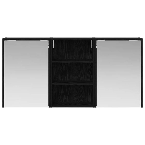 Комплект шкафове за баня с рафт 3 pcs 126 x 16 x 62.5 см