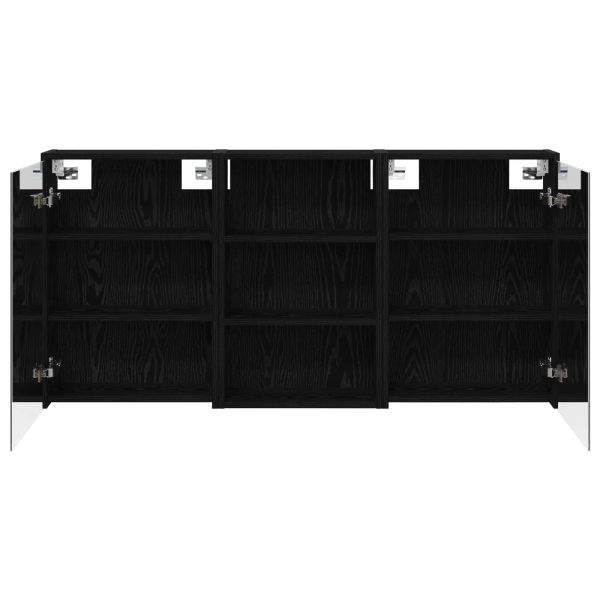 Комплект шкафове за баня с рафт 3 pcs 126 x 16 x 62.5 см