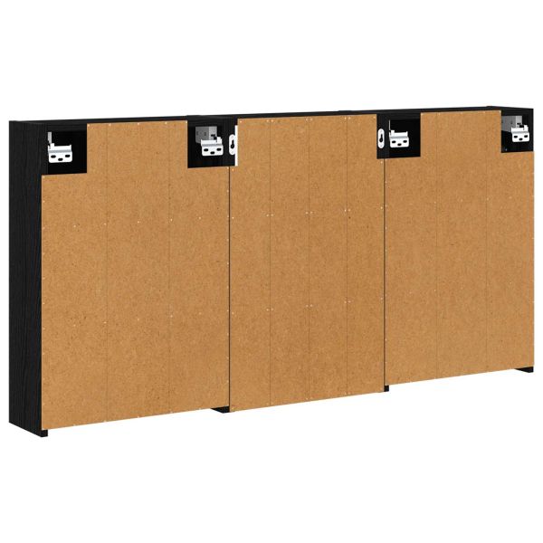 Комплект шкафове за баня с рафт 3 pcs 126 x 16 x 62.5 см