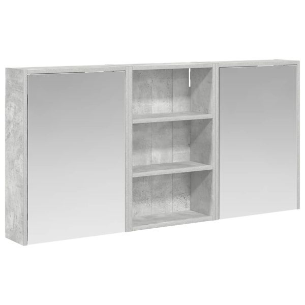 Комплект шкафове за баня с рафт 3 pcs 126 x 16 x 62.5 см