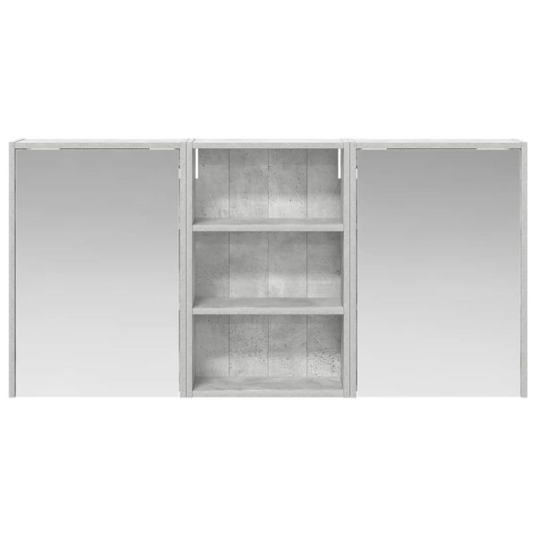 Комплект шкафове за баня с рафт 3 pcs 126 x 16 x 62.5 см