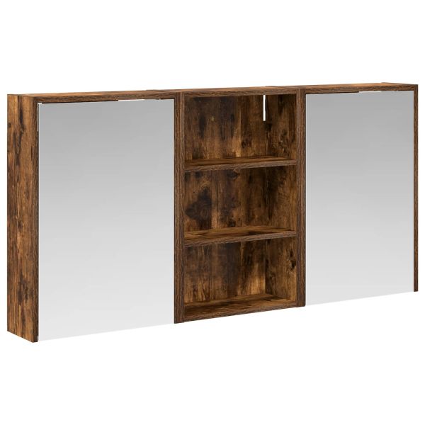 Комплект шкафове за баня с рафт 3 pcs 126 x 16 x 62.5 см