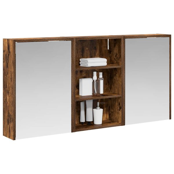 Комплект шкафове за баня с рафт 3 pcs 126 x 16 x 62.5 см