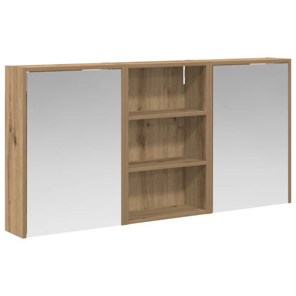 Комплект шкафове за баня с рафт 3 pcs 126 x 16 x 62.5 см