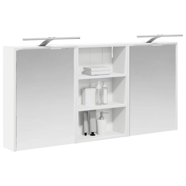 Комплект шкафове за баня с рафт 3 pcs 126 x 16 x 62.5 см