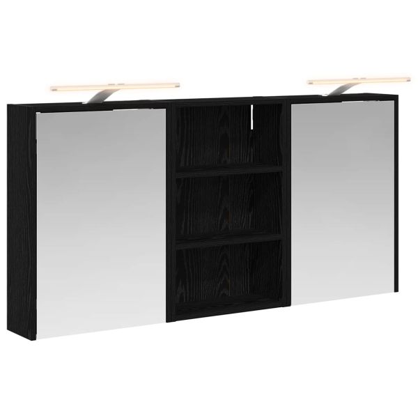 Комплект шкафове за баня с рафт 3 pcs 126 x 16 x 62.5 см